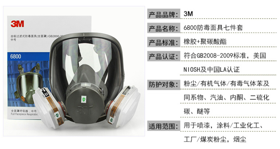 3M防毒面具6800全面罩(图2)