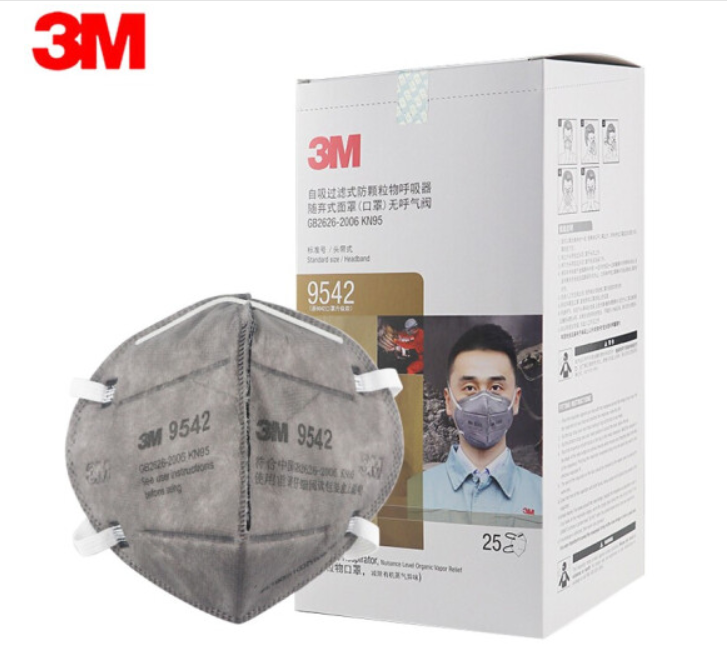 3MKN95口罩活性炭9542防异味装修防烟味(图1)